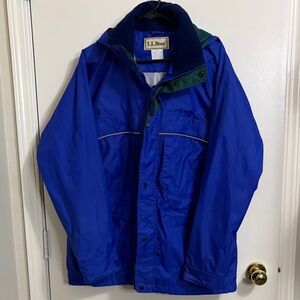 Vtg. L.L. Bean Royal Blue Jacket with Forest Green Trim